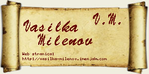 Vasilka Milenov vizit kartica